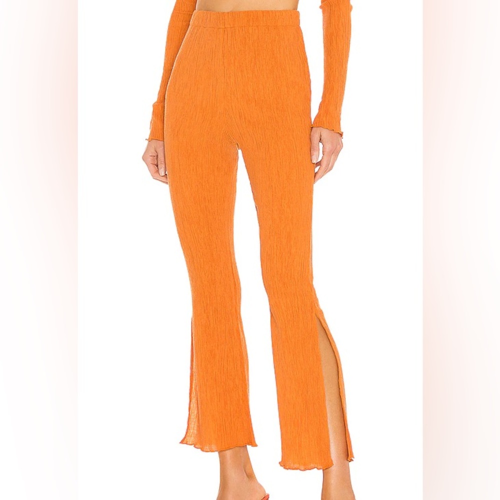 Camila Coelho Vibrant Orange Straight Leg Pants